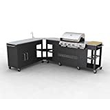 Barbacoa Gas SKM Montana, Cocina portátil 4 fuegos +1